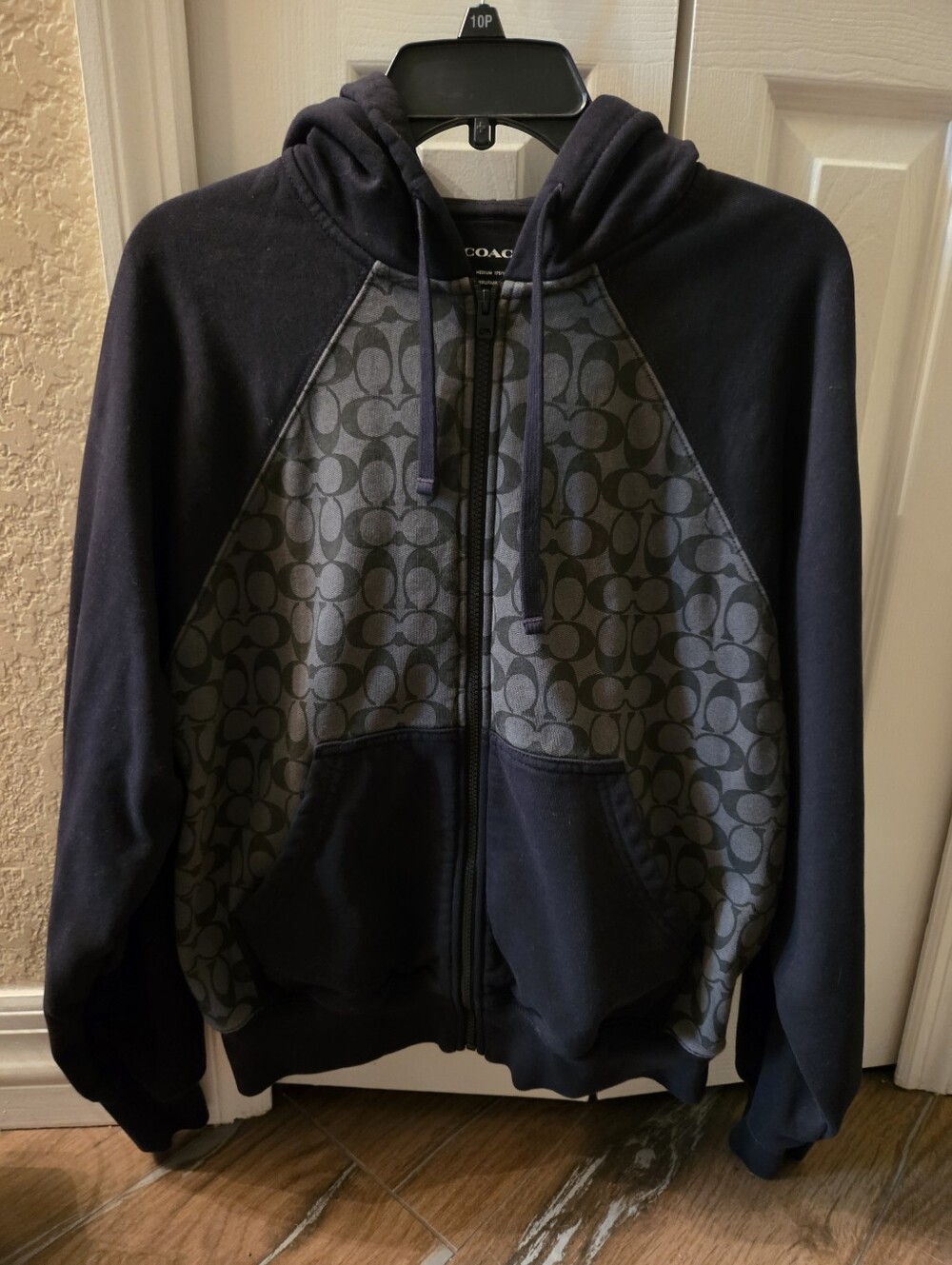Coach Black Monogram Zip Hoodie - Men's - Picture 4 of 16